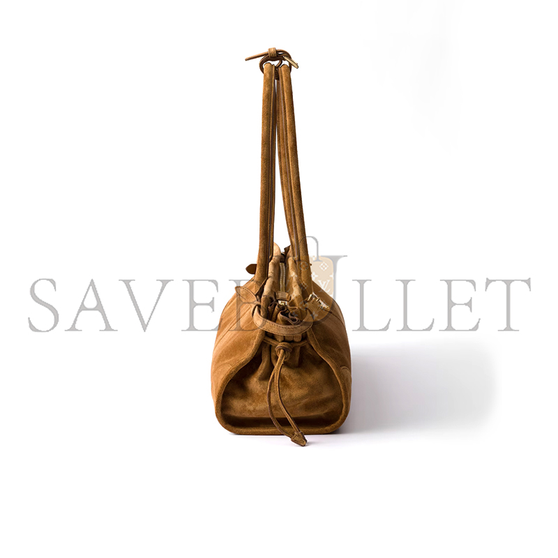 PRADA BONNIE MEDIUM SUEDE HANDBAG 1BA426 (32*15.5*12cm)